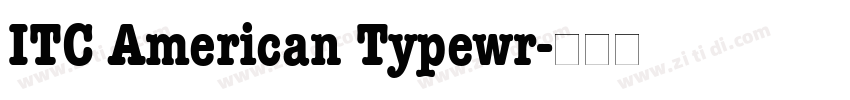 ITC American Typewr字体转换
